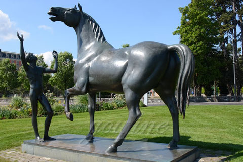 Large Garden Bronze Horse Statue