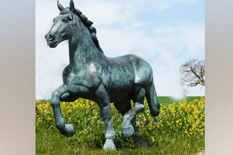 hot sell life size large Antique bronze horse statues for garden