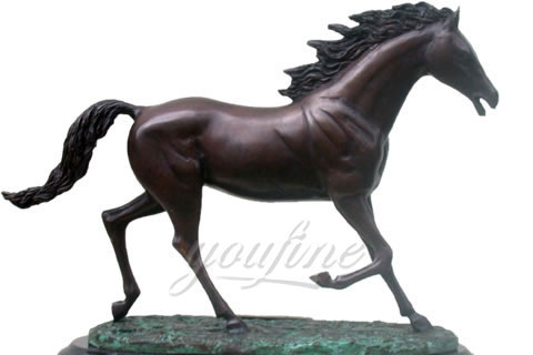 Hot Sale Bronze Horse Statue on Marble Base