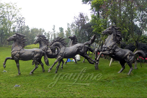 Hot Sale bronze running horse sculpture life size