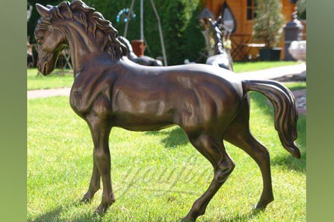 Antique Bronze Standing Horse Sculptures For park
