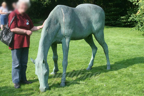 Antique life size bronze standing horse sculptures for decoration