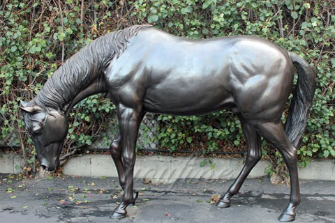 Hot sale high quality bronze standing horse statues for outdoor
