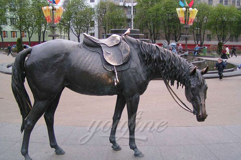 Hot Sale Life Size Bronze Standing Horse Statues for sale